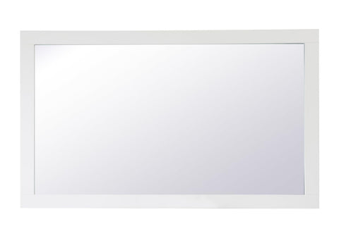 Elegant Decor Aqua 36" x 60" Wood Frame Bathroom Mirror in White