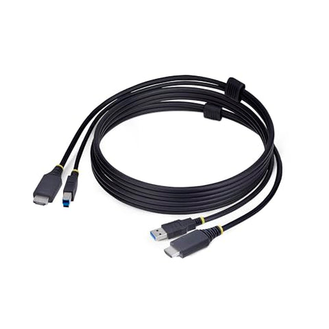 StarTech.com 6ft (1.8m) HDMI and USB 5Gbps KVM Cable, 4K 60Hz, HDMI 2.0 and USB Combo Cable for KVM Switch