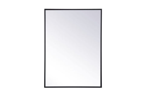 Elegant Decor Wyn 20x28 Metal and MDF Mirror Medicine Cabinet in Black