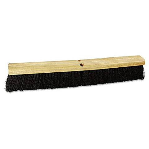 Floor Brush Head 3 inch Black Polypropylene Bristles 24 inch Brush