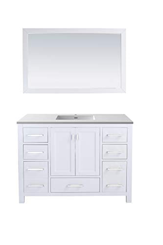 Wilson 48, White Cabinet White Stripe COUNTERTOP