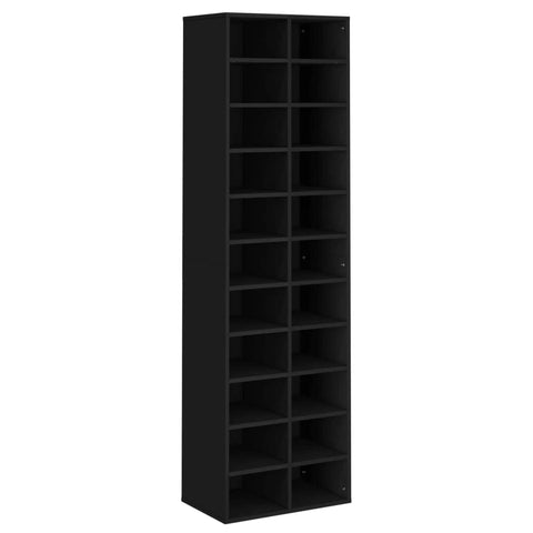 vidaXL Shoe Cabinet Shoe Rack Shoe Rack Shoe Storage Organiser Home Black 54 x 34 x 183 cm Chipboard