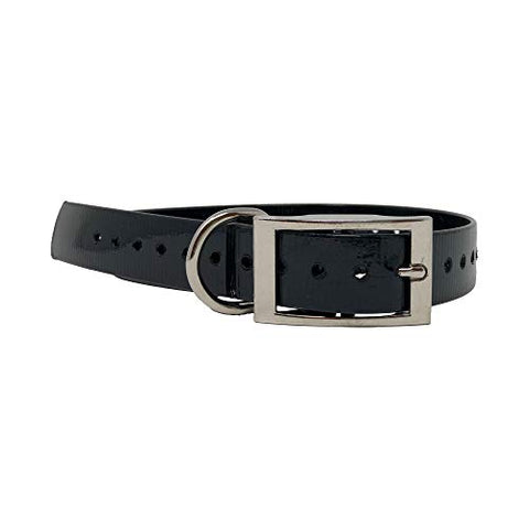 1" Wide Replacement Pet Collar Strap - Black