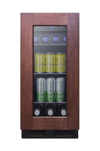 Summit ALBV15PNR 15 Inch Wide Commercial Beverage Refrigerator Panel Ready, Built-in or Freestanding Use, ADA Compliant (RHD, Beverage)