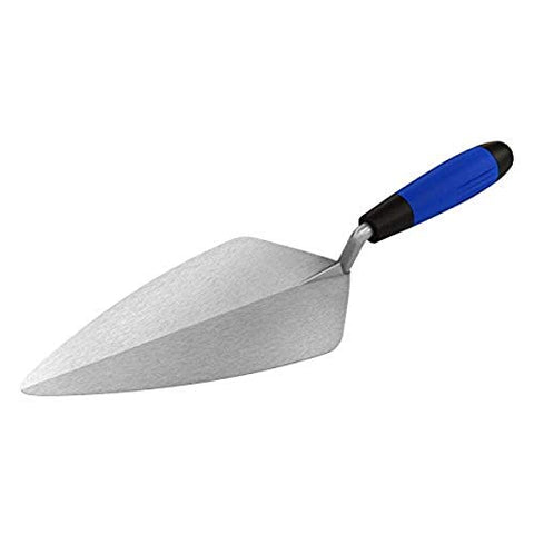 Bon 72-299 Brick Trowel - Carbon Steel Narrow London 13-inch Comfort Grip Handle - For Brick, Block and Stone Masonry Construction