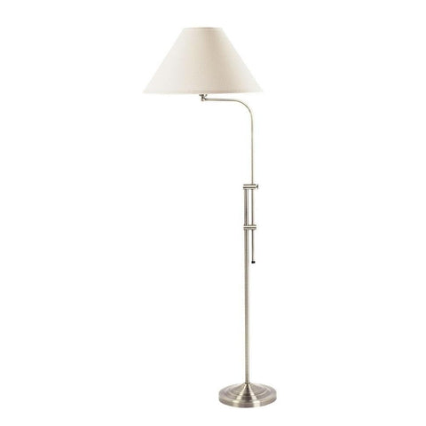 Cal Lighting BO-216-BS Traditional One Floor Lamp Lighting Accessories, Brushed Steel, 27.4x12.5x4.9