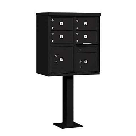 Salsbury Industries 3305BLK-U 4 C Size Doors-Type V-USPS Access Cluster Box Unit Black