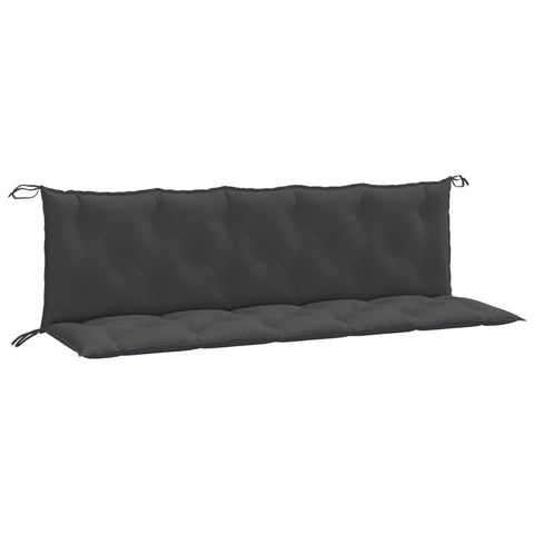 vidaXL Garden Bench Cushions/Outdoor Seat Pads Set 2 Pcs Melange Anthracite - 100% Polyester Fabric, Hollow Fiber Filled, Non-Slip Design, Indoor/Outdoor Use, 70.9" x 19.7" x 2.8"