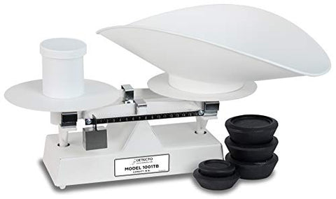 Detecto Scale 1001TBKG White 8 kg. Baker Dough Scale with Scoop