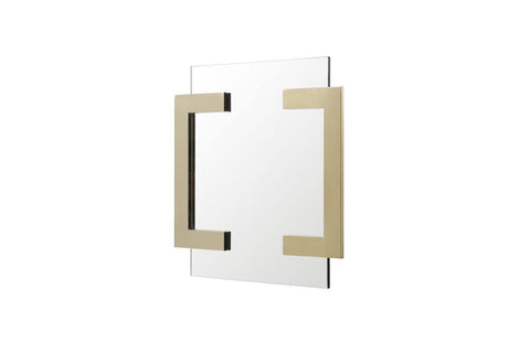 Whiteline Imports Sumo Square Mirror in Polished Gold Stainless Steel Frame