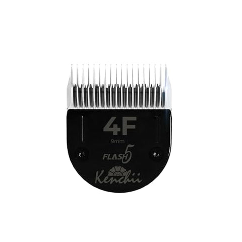 Kenchii Professional Dog Clipper Blade Flash 5 Pet Hair Clipper - Detachable Stainless Steel Blades for Dog Grooming - Hair Clippers & Accessories Pet Shaving Blades. (KEFB5-4F)