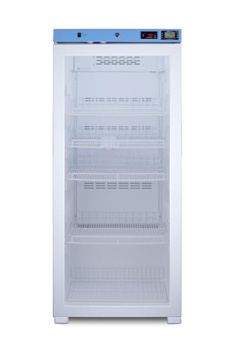 EQTemp 9.88 cu.ft Vaccine Refrigerator, NSF/ANSI 456 Certified, Medical Storage, Upright Glass Door (Left Hand Door)- ACR1012GNSF456LHD