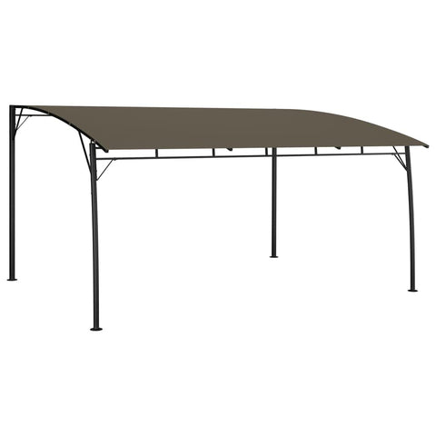 vidaXL Canopy Awning Garden Gazebo - Outdoor Sun Shelter Patio Pavilion, Metal Frame, Polyester Sunroof, Taupe, Easy Setup, 13.1'x9.8