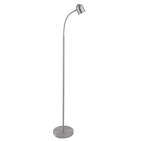 Lite Source LED Floor LAMP, Brushed Nickel, Type LED 5W LS-83322BN, Silver, 51.00x15.50x8.00
