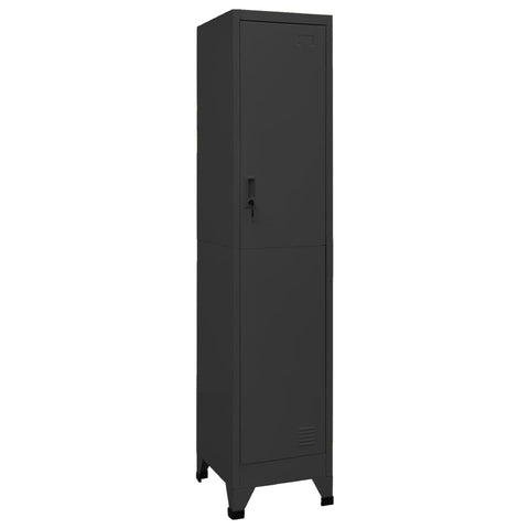 vidaXL Locker Cabinet, Home Office Storage Cabinet with Lockers, File Cabinet for Home School Changing Room, Storage Locker, Anthracite Steel