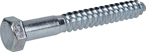 The Hillman Group 230131 Hex Lag Screw, 1/2-Inch X 4-Inch, Zinc (25-Pack)
