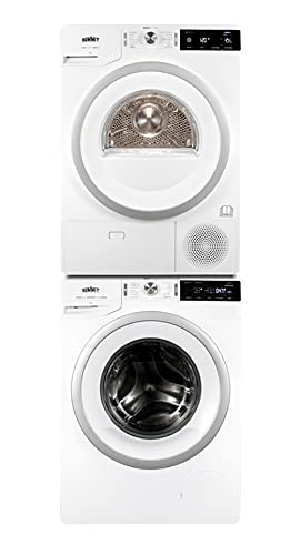 Summit Appliance SLS24W3P Washer/Heat Pump Dryer Combination, Combines SLW241W Washer & SLD242W Heat Pump Dryer