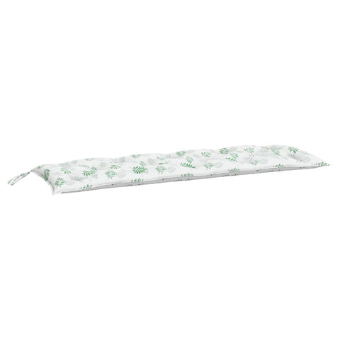 vidaXL Garden Bench Cushion - Leaf Pattern Design, Oxford Fabric, Hollow Fiber Filling, Multi-use for Outdoor and Indoor Seating, Water-, Lightweight - 59.1"x19.7"x2.8"