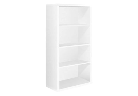 Monarch Specialties I 7059 Bookshelf, Bookcase, Etagere, 5 Tier, 48"H, Office, Bedroom, Laminate, White, Contemporary, Modern