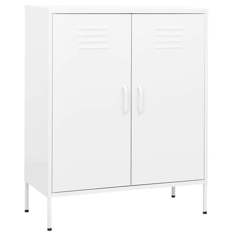 vidaXL Storage Cabinet White 31.5"x13.8"x40" Steel