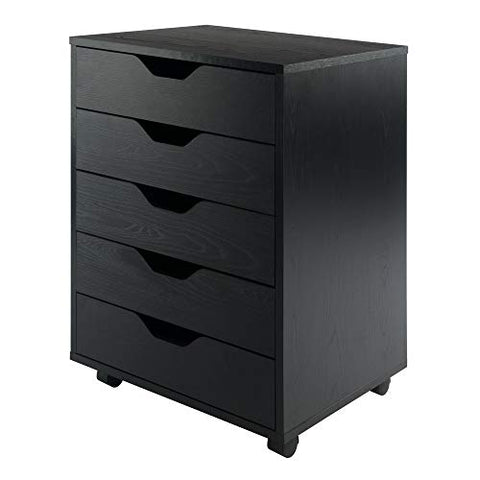 Winsome Halifax 5-Drawer Storage Cabinet, Black (20519)