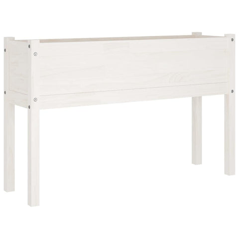 PflanzkÃ¼bel WeiÃŸ 110x31x70 cm Massivholz Kiefer