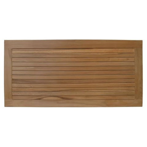Oakestry Teak Wood Shower Mat Roll It and Go Bathroom Floor Spa Quick Dry Non Slip Water Resistant Portable Flexible Wooden Slat Bath Mat Indoor Outdoor Home Decor