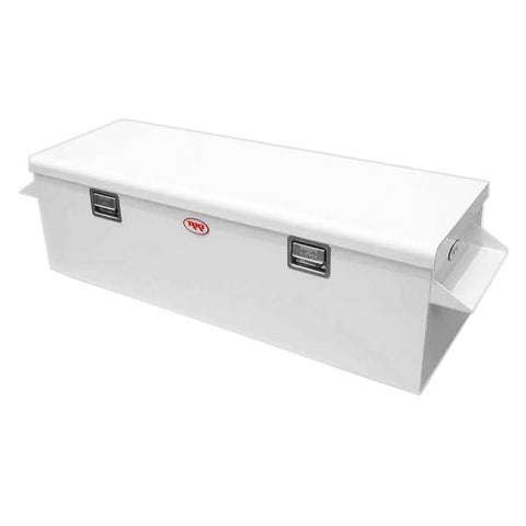 RKI M60-1 Single Lid Steel Chest Tool Box with Floor Mounts for 8 ft. Beds White