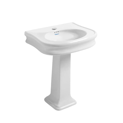 China series large single bowl single hole drill bath sink with pedestal