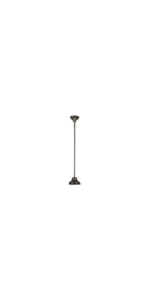 6InchW Revival Schoolhouse Craftsman Brown on Brass Pendant Hardware