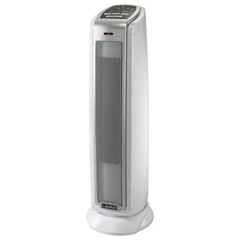 Lasko Oscillating Ceramic Tower Space Heater for Home with Overheat Protection, Timer, 22.5 Inches, Silver, 1500W, 5775