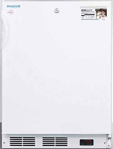 Summit Appliance VT65MLBIMED Built-in Undercounter Freezer Capable of -25ºC Operation with Audible Alarm, Access Port, Manual Defrost, Adjustable Thermostat, Lock and Hospital Grade Plug