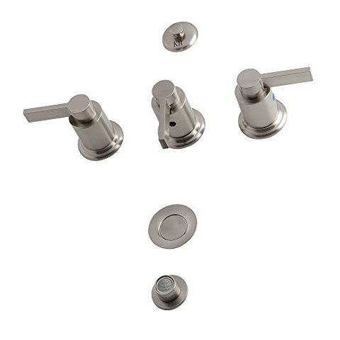 Kingston Brass KB6328NDL NuvoFusion Bidet Faucet, 8&#34; (L) x 2-1/8 (W), Brushed Nickel