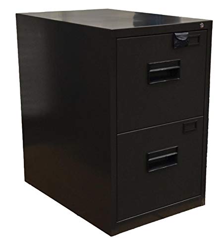 Omcan 13073 Charcoal Black Legal Vertical File Cabinet with Two Drawers