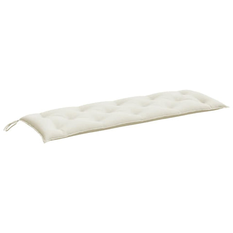 vidaXL Garden Bench Cushion - Melange Cream Outdoor/Indoor Seat Pad - 59.1" x 19.7" x 2.8" UV- Polyester, Non-Slip & Durable