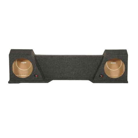 Q Power Dual 10" Sub Box, Custom Fit Underseat Downfire Enclosure for 2007–2013 Chevy Silverado or GMC Sierra Extended Cab High Transmission Trucks
