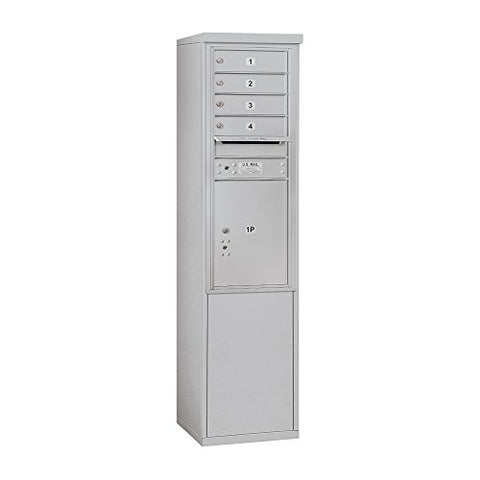 Salsbury Industries 3911S-04AFP Free Standing Horizontal 4C Mailbox, Aluminum