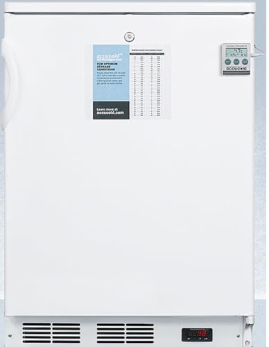 Accucold FF7LWPLUS2 24-Inch Wide All-Refrigerator - White; ADA Compliant; NIST Calibrated Temperature Display; Commercially Approved; RHD (Right-Hand Door Swing); CARB Compliant
