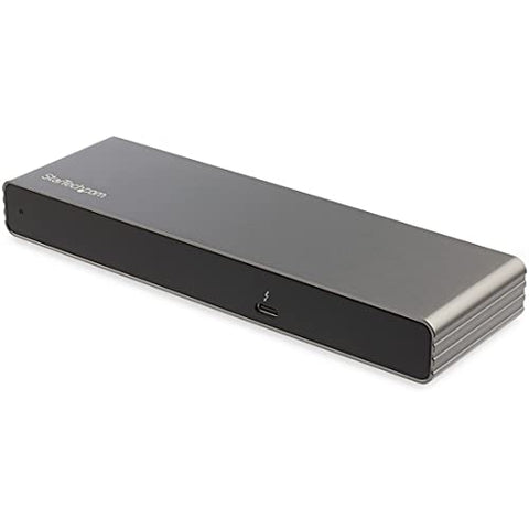 StarTech.com Thunderbolt 3 Dock - Dual 4K 60Hz Monitor TB3 Laptop Docking Station with DisplayPort, HDMI & 1080p VGA - 85W Power Delivery & Charging - 2x USB-A, Ethernet - Mac & Windows, TAA