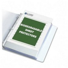 Biodegradable Sheet Protector, Standard, 8-1/2 x 11, Clear, 50/Box