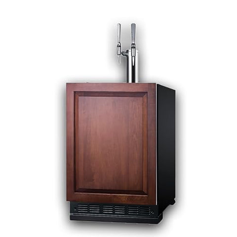 Summit 24" Nitro Cold Brew Kegerator, Dual Tap Kit, Nitro Coffee Dispenser, Panel Ready*- SBC7BRSIFNCF2 *Panel is Not Included