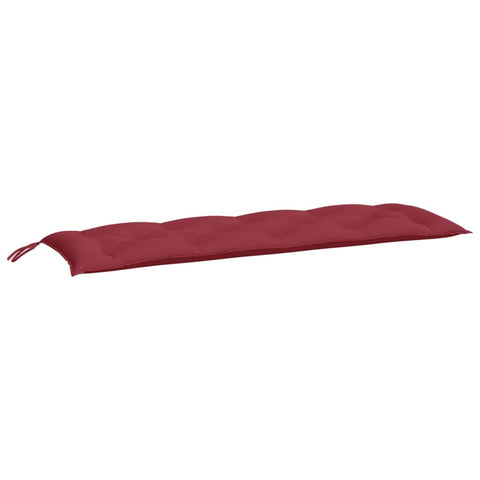 vidaXL Outdoor Garden Bench Cushion - Wine Red, Non-Slip, Water- Oxford Fabric Seat Pad, 59.1â€ x 19.7â€ x 2.8â€, with Secure Ties