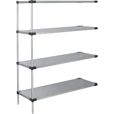 Quantum Storage Systems AD63-1860SG Add-On Kit for 63" High 4-Tier Solid Shelving Unit, Galvanized Steel, 18" Width x 60" Length x 63" Height