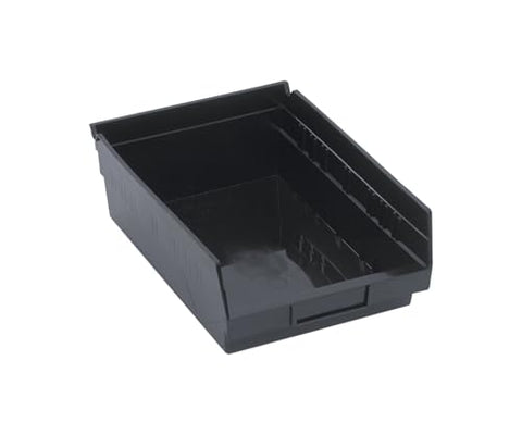 Quantum Storage Systems QSB107BR Economy Recycled Plastic Part Organizer Black Bins 12" L x 9" W x 4" H 20 Pack