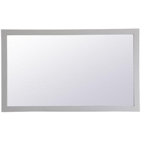 Elegant Decor Aqua 36" x 60" Wood Frame Bathroom Mirror in Gray