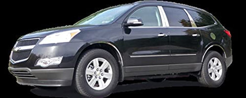 QAA is Compatible with 2009-2017 Chevrolet Traverse 4 Piece Stainless Rocker Panel Trim, Insert Kit, 0.75" Width, Cut Long, No GM Logo, No Traverse TH49167