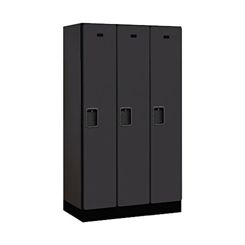 Salsbury Industries Single Tier Designer Wood Locker, Black, 5' 3" x 18"
