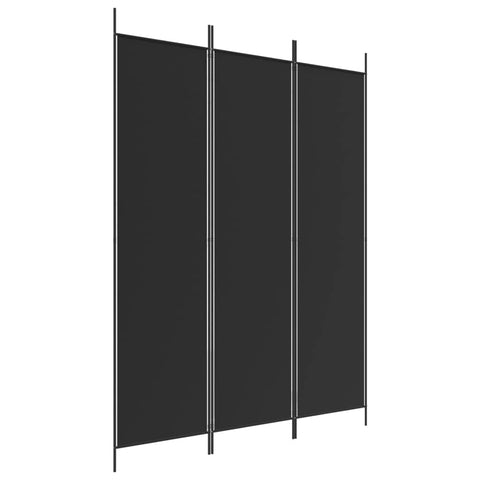 vidaXL 3-Panel Room Divider in Black – Elegant, Breathable, Durable Fabric – Foldable for Easy Storage – Ideal for Privacy, Partition, Sunblock, Background Wall – Perfect for Home, Office