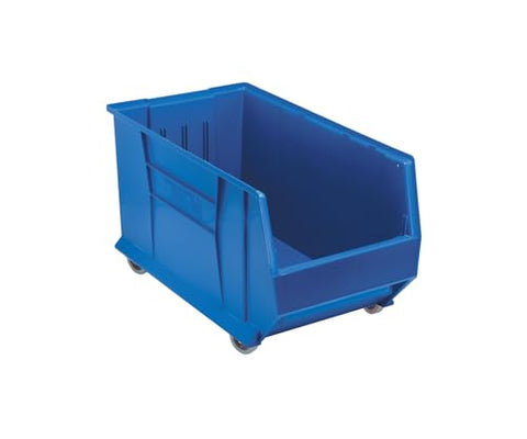 Quantum Storage Systems QUS986MOBBL Hulk Mobile Heavy Duty Part Organizer Blue Bins 30" L x 17" W x 18" H