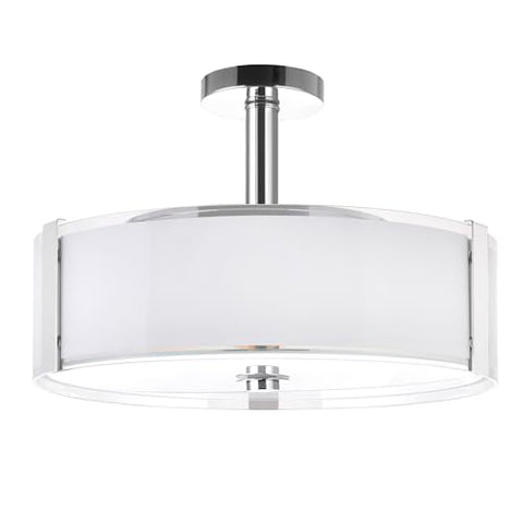 Lucie 5 Light 21in Chrome Round Chandelier with Frosted Glass Shade for Modern Dining Room, Living Rooms, or Entryway Lighting